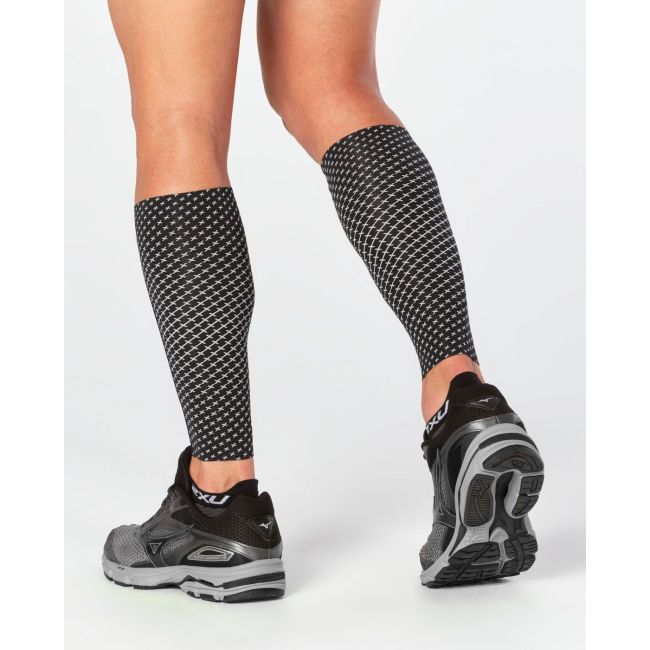 2XU - Compresii gamba - negre cu elemente reflectorizante