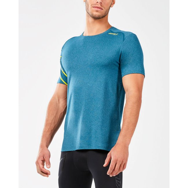 2XU - Tricou tehnic barbati XCTRL Energise SS Tee - albastru Coral
