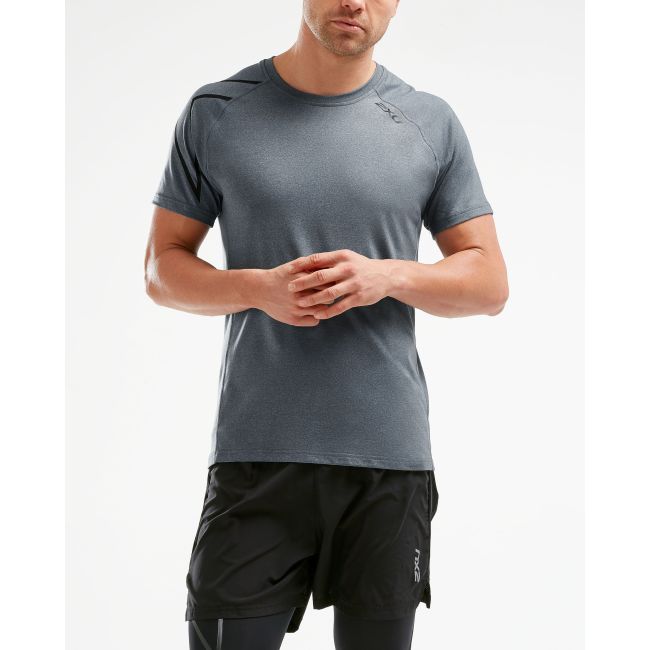 2XU - Tricou tehnic maneca scurta barbati XCTRL SS Tee - gri slate