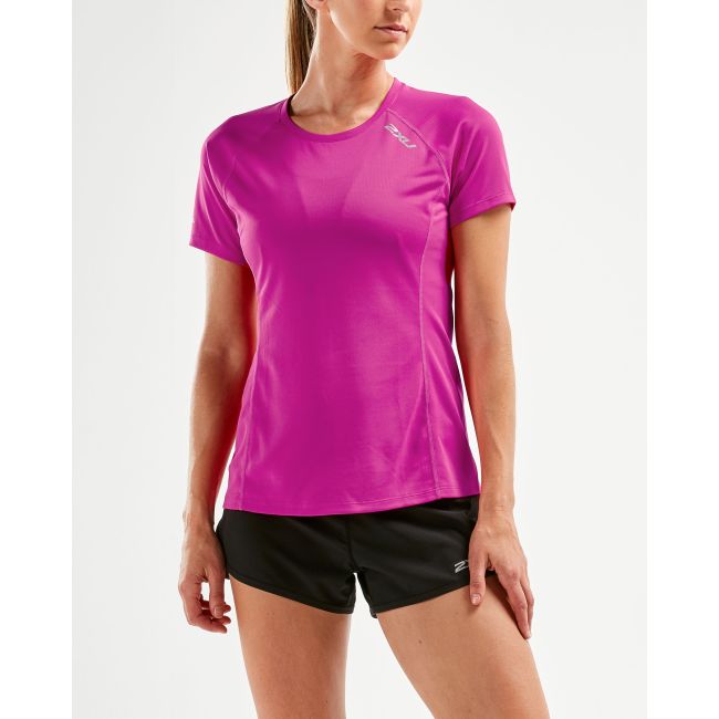 2XU - Tricou tehnic maneca scurta femei XVENT SS Tee - roz violet