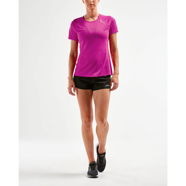 2XU - Tricou tehnic maneca scurta femei XVENT SS Tee - roz violet
