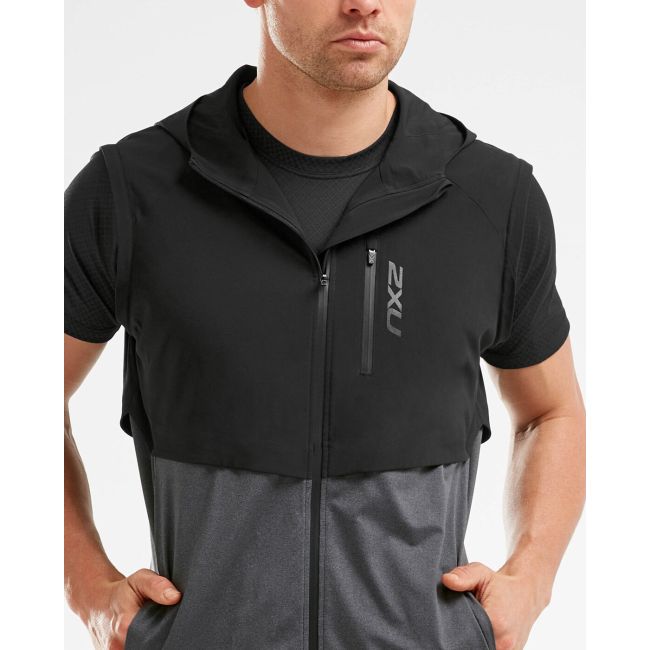 2XU  jacheta alergare barbati GHST 2 in 1 Jacket - negru