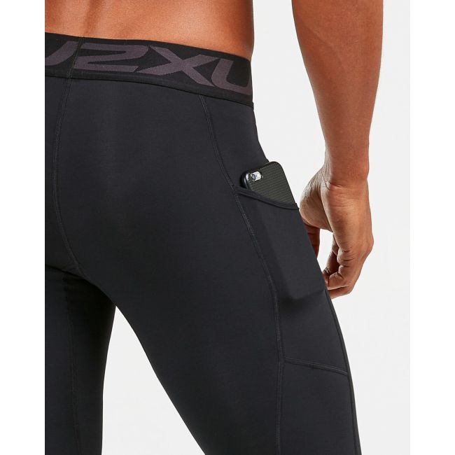 2XU Accelerate Colanti compresie cu buzunar - negru-vernil
