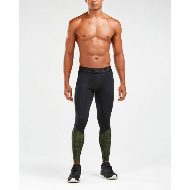 2XU Accelerate Colanti compresie cu buzunar - negru-vernil