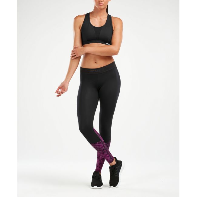 2XU Accelerate Colanti compresie cu buzunar W - negru-fuchsia