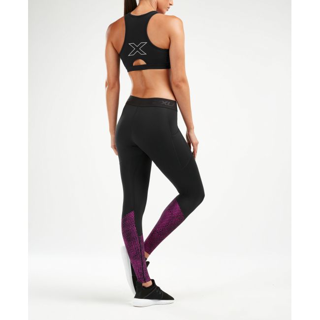 2XU Accelerate Colanti compresie cu buzunar W - negru-fuchsia