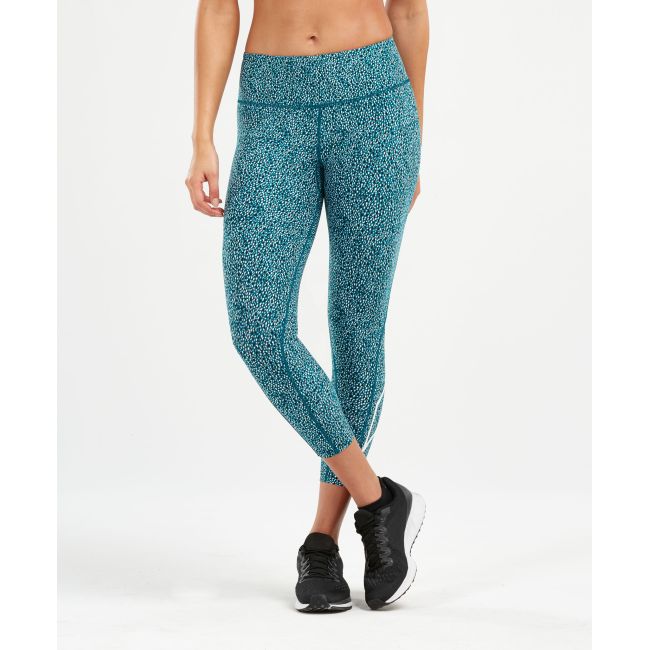 2XU Colanti compresie Print talie medie W 7/8 - albastru-alb