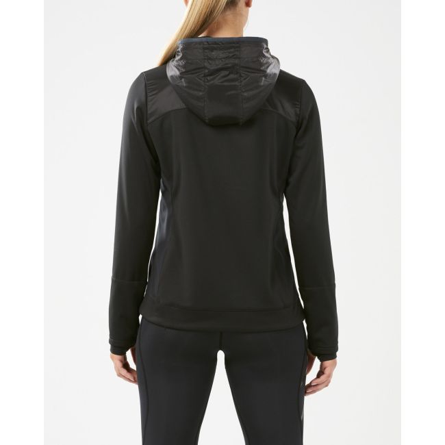 2XU HEAT Hooded Membrane Jacket cu gluga W - neagra - jacheta alergare