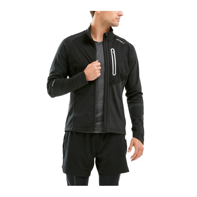 2XU geaca vreme rece barbati Wind Defence Membrane Jacket - negru