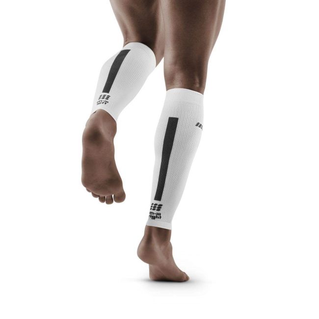 CEP - Compresie gamba barbati Calf Sleeves 3.0 - alb gri inchis