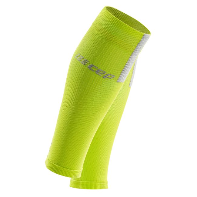 CEP - Compresie gamba barbati Calf Sleeves 3.0 - verde lime gri deschis