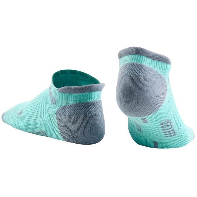 CEP - Sosete de compresie pentru femei model sub glezna 6cm No Show 3.0 - verde deschis gheata gri