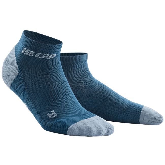 CEP - sosete de compresie peste glezna 8cm pentru barbati Low Cut 3.0 - albastru gri