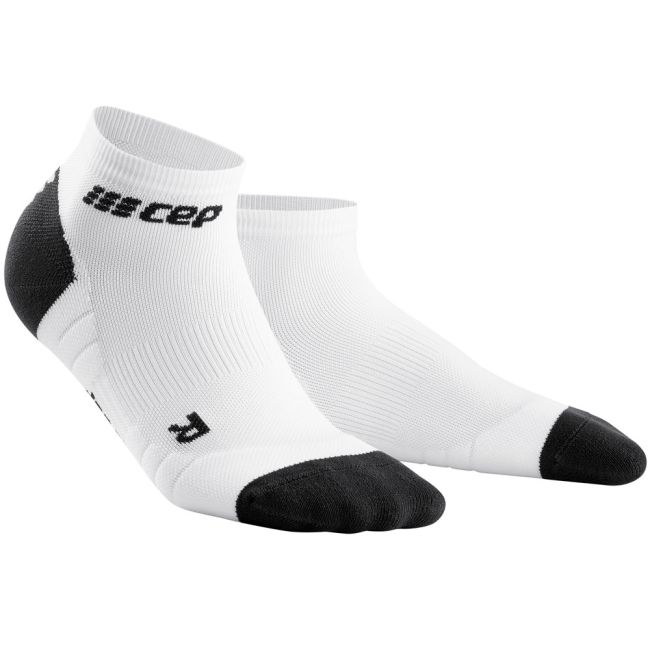 CEP - sosete de compresie peste glezna 8cm pentru femei Low Cut 3.0 - alb gri inchis