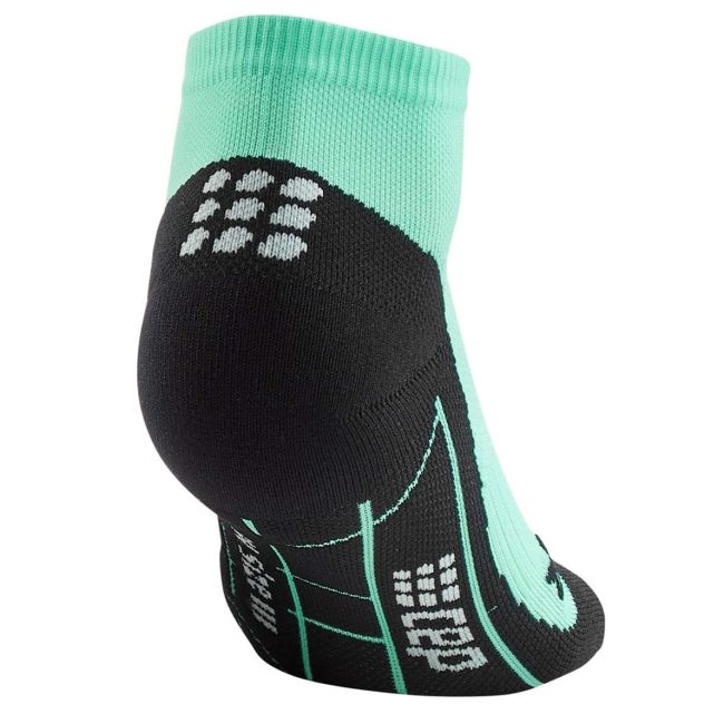 CEP - sosete de compresie peste glezna 8cm pentru femei Low Cut 3.0 - verde deschis jad negru
