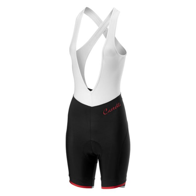 Castelli Pantaloni scurti de dama Vista negru-rosu