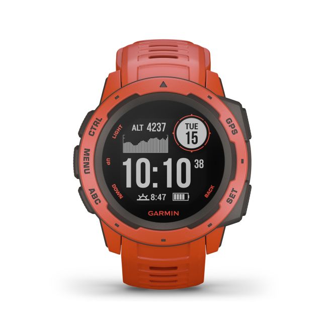 Garmin - Instinct - rosu Flame - ceas inteligent cu GPS cu functii avansate pentru sport