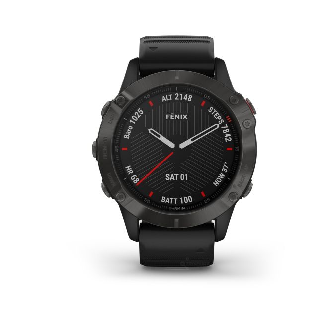 Garmin Fenix 6 Sapphire Carbon Grey DLC - curea neagra