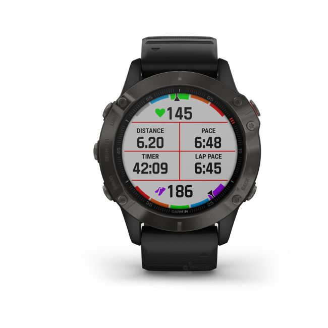 Garmin Fenix 6 Sapphire Carbon Grey DLC - curea neagra