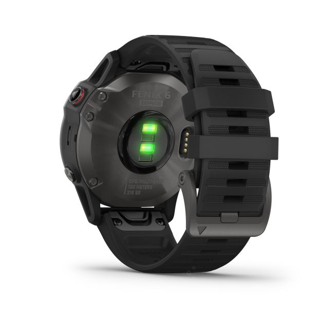 Garmin Fenix 6 Sapphire Carbon Grey DLC - curea neagra
