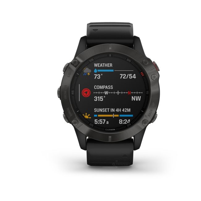 Garmin Fenix 6 Sapphire Carbon Grey DLC - curea neagra