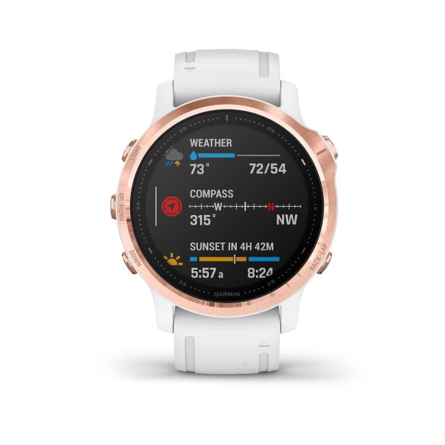 Garmin Fenix 6s PRO Rose Gold - curea alba