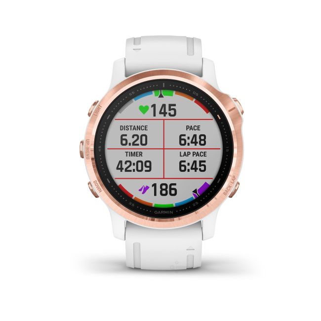 Garmin Fenix 6s PRO Rose Gold - curea alba
