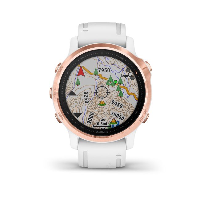 Garmin Fenix 6s PRO Rose Gold - curea alba