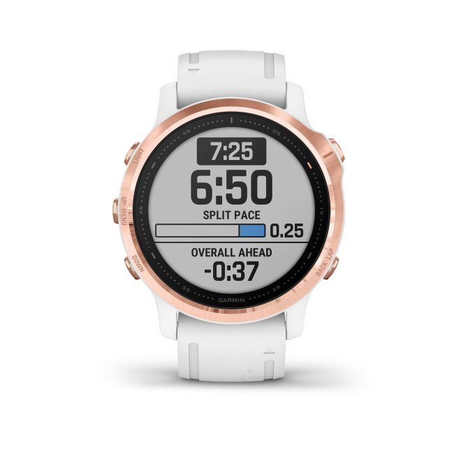 Garmin Fenix 6s PRO Rose Gold - curea alba