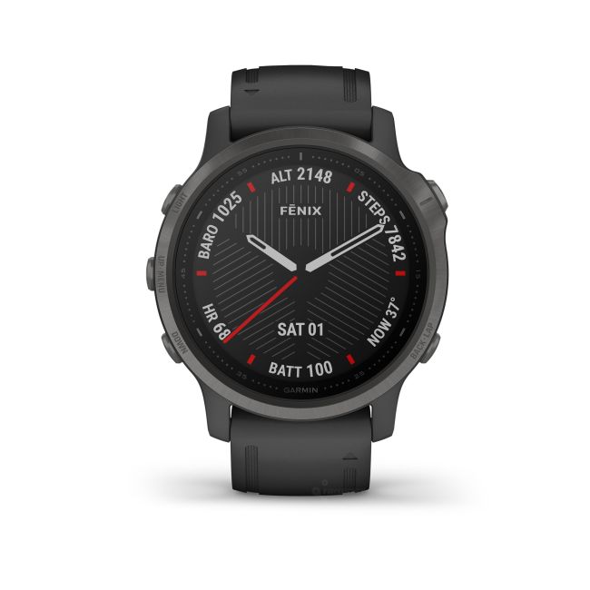 Garmin Fenix 6s Sapphire Carbon Grey DLC - curea neagra