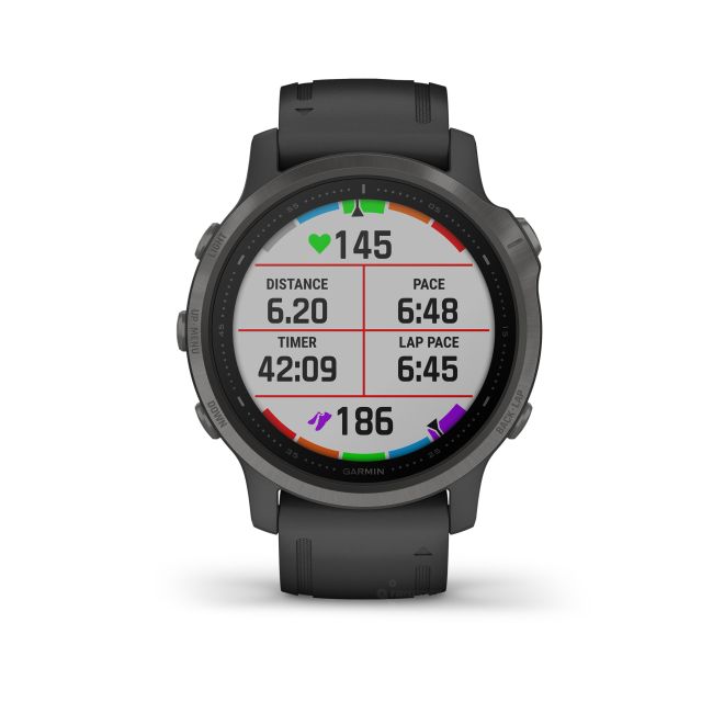 Garmin Fenix 6s Sapphire Carbon Grey DLC - curea neagra