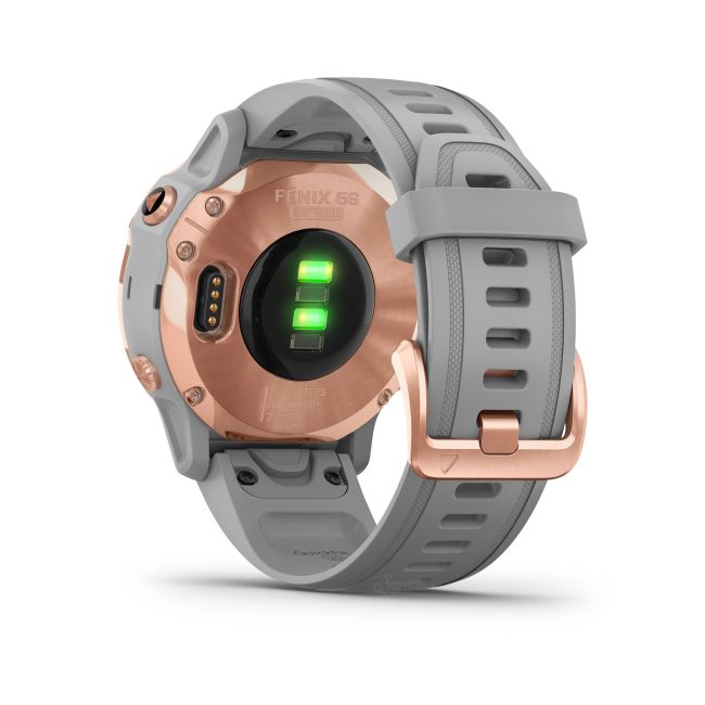 Garmin Fenix 6s Sapphire Rose Gold - curea gri pudra