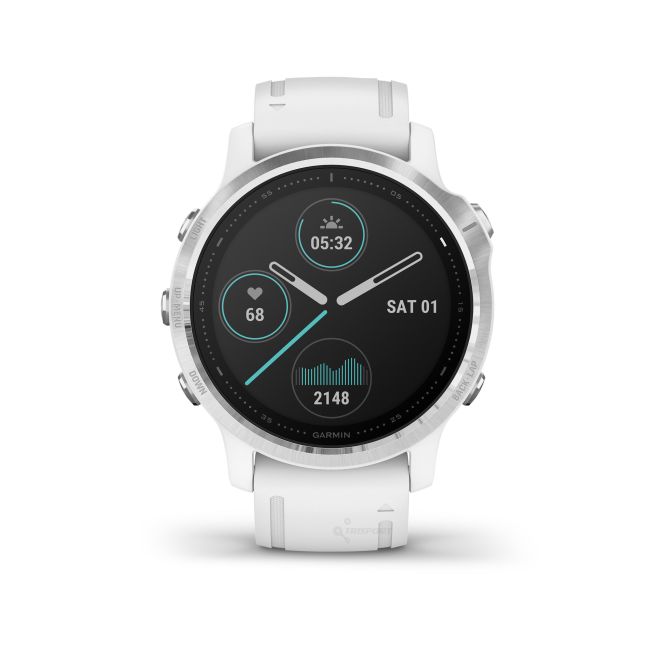 Garmin Fenix 6s Silver - curea alba