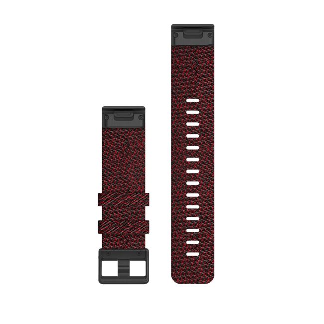 Garmin curea nailon QuickFit 22 negru-rosu