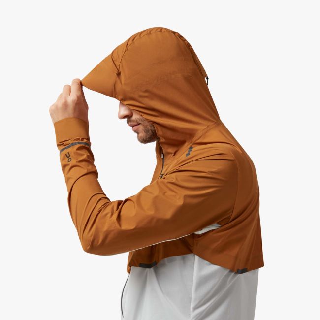 On Weather Jacket - Pecan White - jacheta alergare pentru barbati