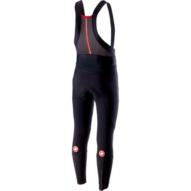 Castelli - Pantaloni lungi ciclism cu bretele, iarna si vreme rece, Sorpasso 2 bib tights - negru gri