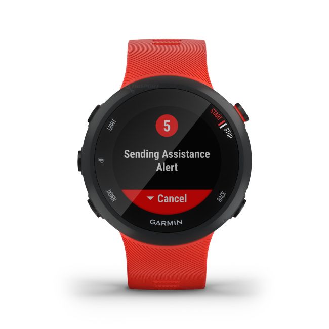 Garmin Forerunner 45 rosu - ceas cu GPS pentru alergare, bicicleta, cardio, yoga si alte sporturi