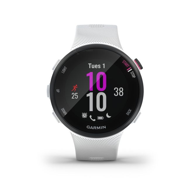 Garmin Forerunner 45s alb - ceas cu GPS pentru alergare, bicicleta, cardio, yoga si alte sporturi