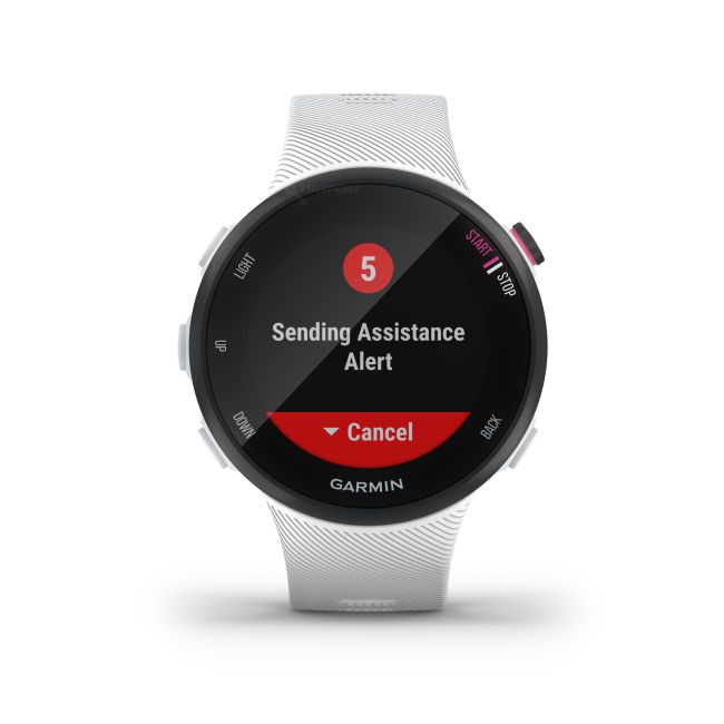 Garmin Forerunner 45s alb - ceas cu GPS pentru alergare, bicicleta, cardio, yoga si alte sporturi