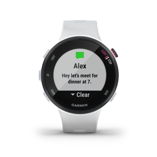 Garmin Forerunner 45s alb - ceas cu GPS pentru alergare, bicicleta, cardio, yoga si alte sporturi