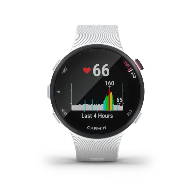 Garmin Forerunner 45s alb - ceas cu GPS pentru alergare, bicicleta, cardio, yoga si alte sporturi