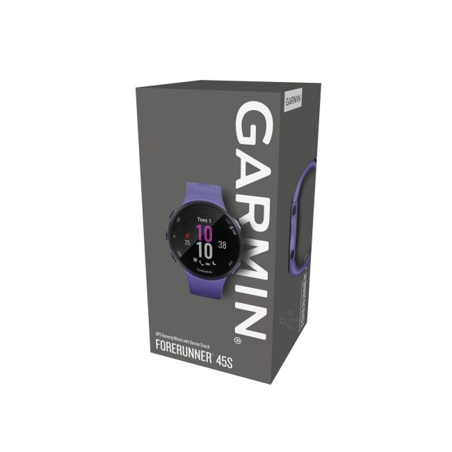 Garmin Forerunner 45s violet - ceas cu GPS pentru alergare, bicicleta, cardio, yoga si alte sporturi