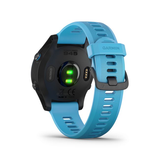Garmin Forerunner 945 albastru bundle triatlon - ceas cu GPS pentru alergare, bicicleta, inot, triatlon si alte sporturi