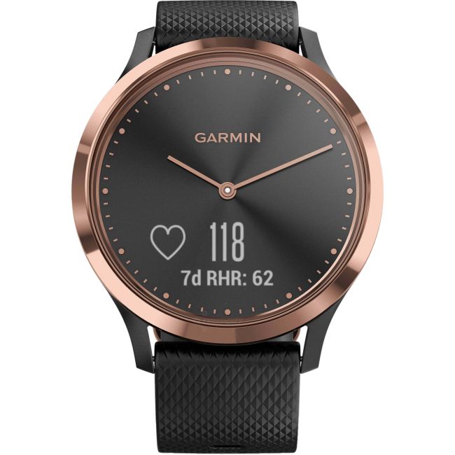 Garmin Vivomove HR Sport SM rose-gold negru
