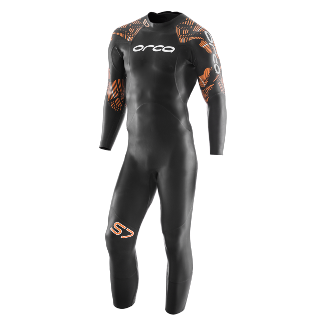 Orca - S7 costum neopren barbati - negru portocaliu