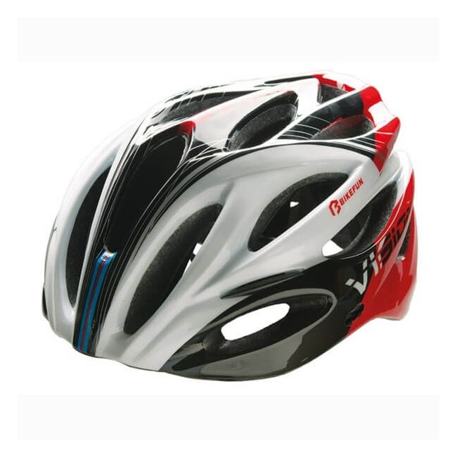 BikeFun - Casca ciclism Vision - rosu negru alb