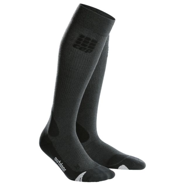 CEP Sosete merino outdoor lungi negru-gri