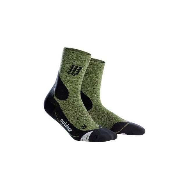 CEP Sosete merino outdoor medii W verde-negru
