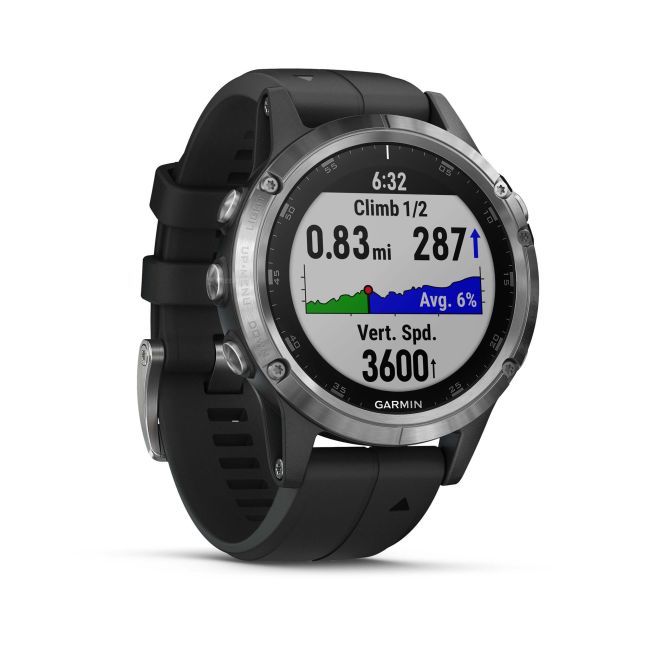 Garmin Fenix 5 Plus Silver negru