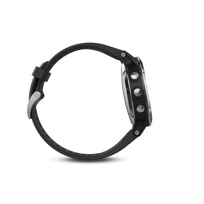 Garmin Fenix 5 Silver cu curea neagra